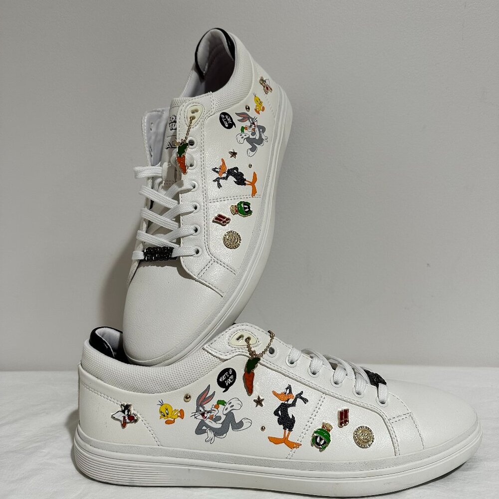 ALDO Looney Tunes White Sneakers Bugs Bunny Daffy Duck
